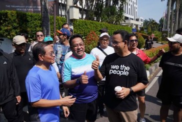 Pram-Rano dan Anies Akrab di CFD Jakarta