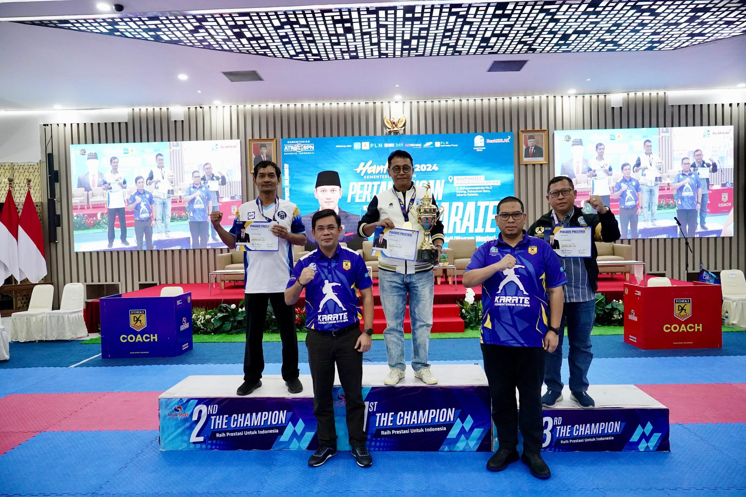 Kanwil BPN Provinsi Jateng Jadi Juara Umum Pertandingan Karate HANTARU 2024