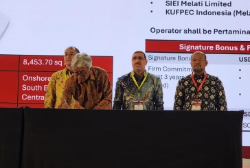 Konsorsium PHE, Sinopec, dan KUFPEC Tandatangani PSC Wilayah Kerja Melati  