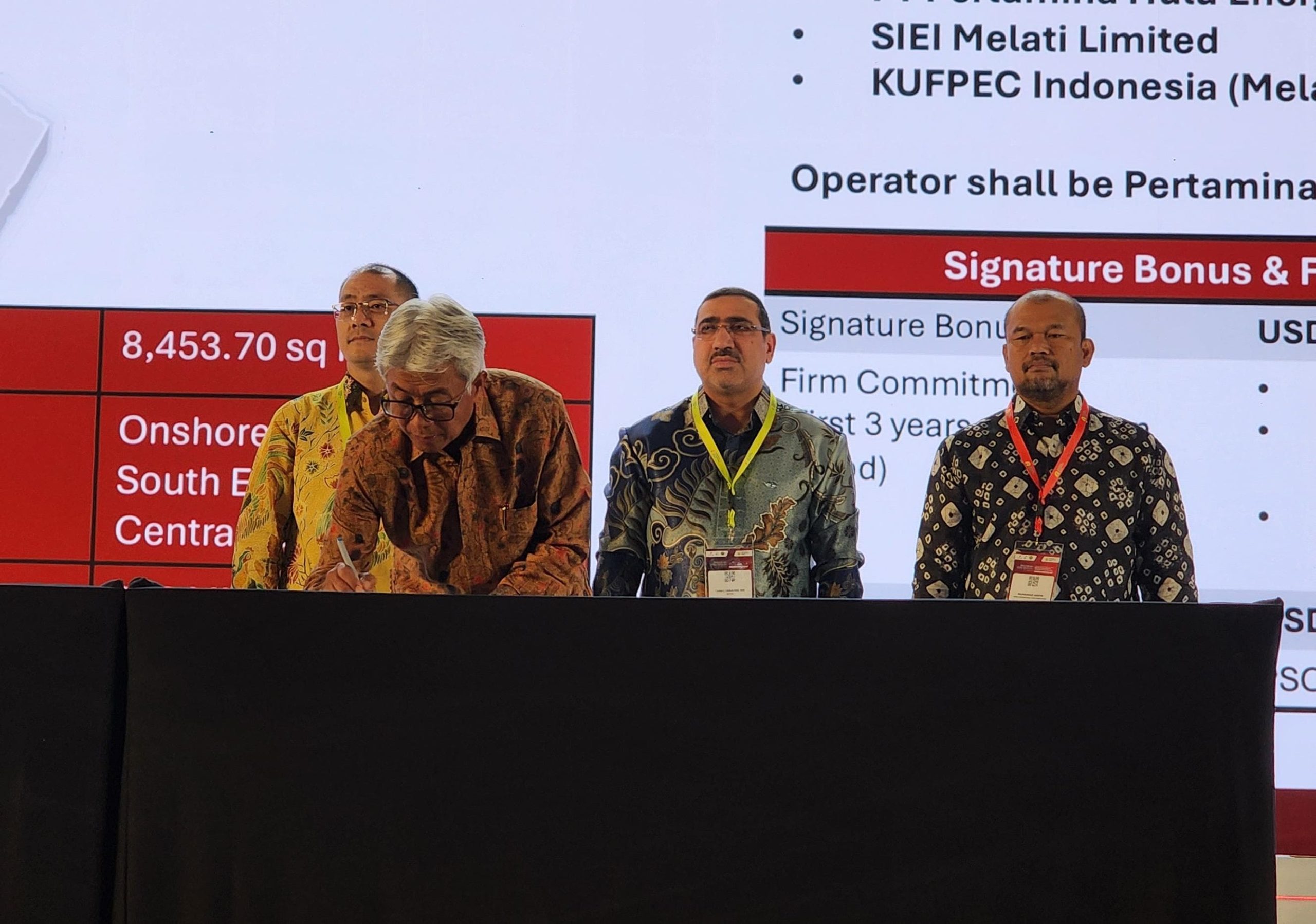 Konsorsium PHE, Sinopec, dan KUFPEC Tandatangani PSC Wilayah Kerja Melati  